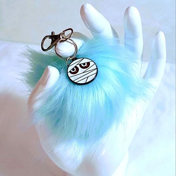 MUMMY PUFF KEYCHAIN OR BAG CHARM - Picture 1 of 4